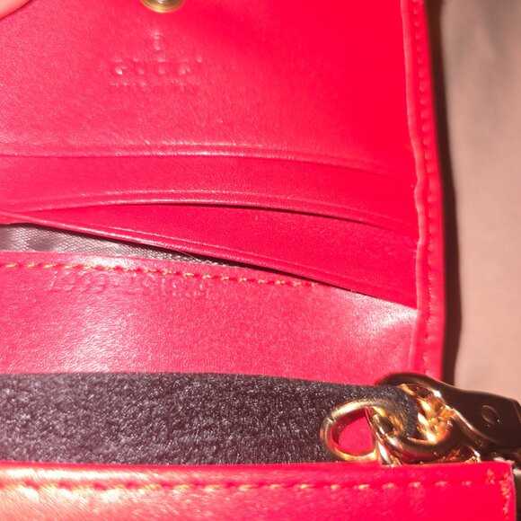Gucci Red Marmont Mini Wallet NWOT Full Inclusion - Picture 6 of 10